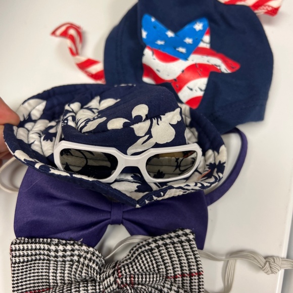 Bundle accessories bow ties,hat with shades and handkerchief - Picture 3 of 3